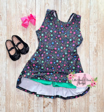 Load image into Gallery viewer, Neon Stars Athletic Dress (Built In Shorts)
