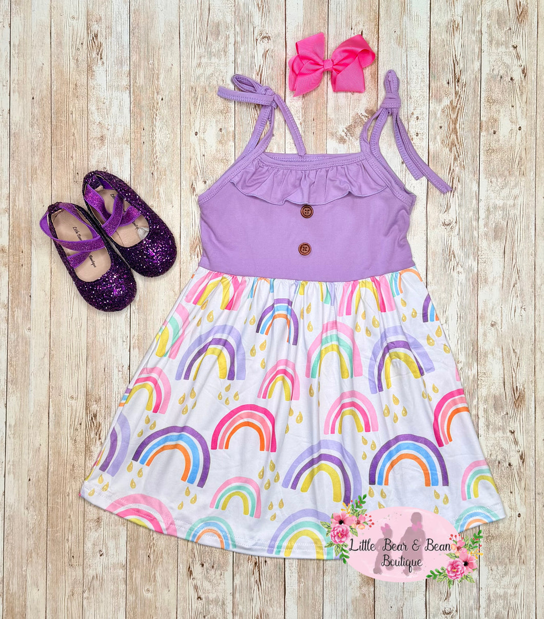 purple rainbow dress Rainbow Tulle Dress: Glitter Colorburst Gown, Pride LGBTQ Costume