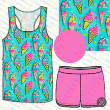 Load image into Gallery viewer, Neon Ice Cream Tank Swim Set
