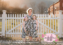 Load image into Gallery viewer, Mommy and Me Navy Floral Sleeveless Dress
