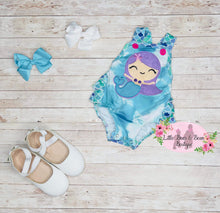 Load image into Gallery viewer, Mermaid Ruffle Butt Romper
