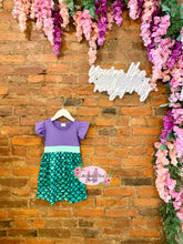 Load image into Gallery viewer, Mermaid Princess Flutter Sleeve Dress
