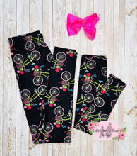 Load image into Gallery viewer, Mommy and Me Bicycle Flower Leggings
