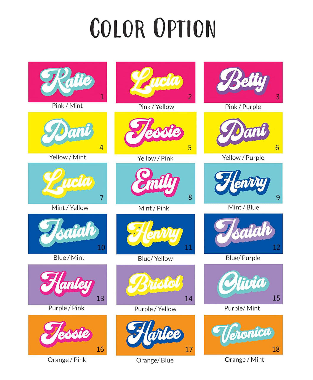 Personalized Beach Towels Retro Colors- Please specify Name, Color and Font