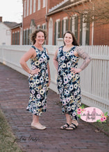 Load image into Gallery viewer, Mommy and Me Navy Floral Sleeveless Dress
