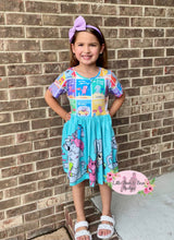 Load image into Gallery viewer, Elephant and Pig Parade Twirl Dress
