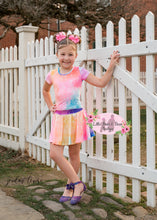 Load image into Gallery viewer, Rainbow Ombre Skort Set
