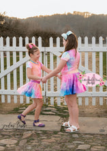Load image into Gallery viewer, Rainbow Ombre Skort Set
