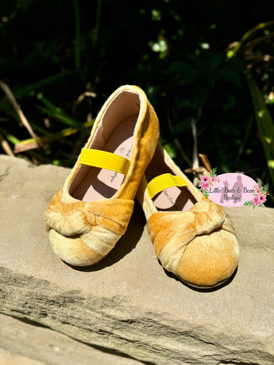 Mustard Knot Ballerina Shoes