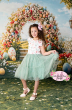 Load image into Gallery viewer, Sage Floral Tulle Dress
