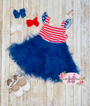 Load image into Gallery viewer, All American Fur Patriotic Dress
