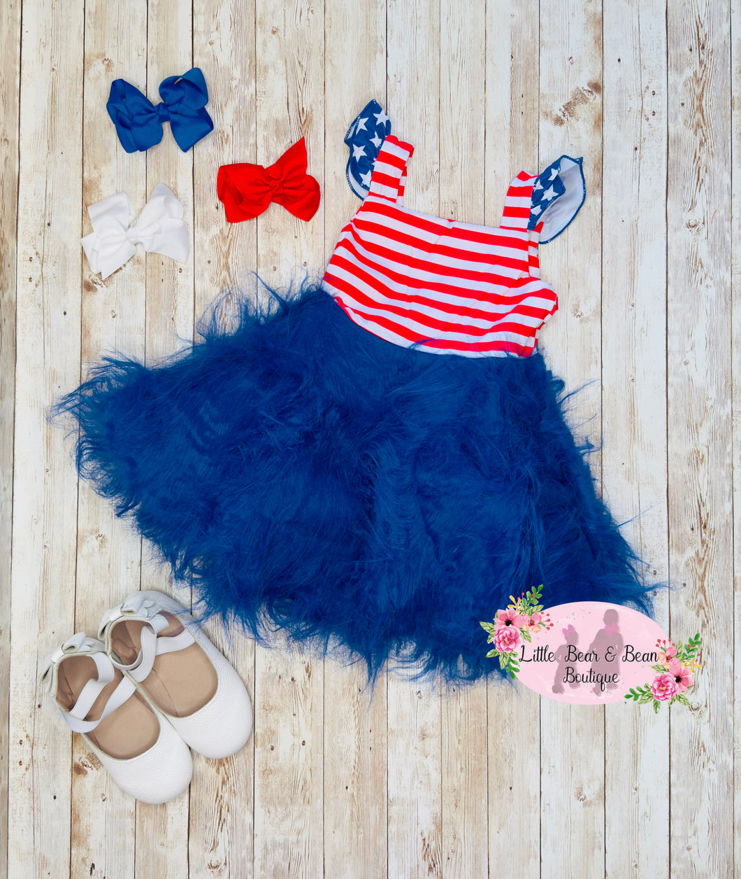 All American Fur Patriotic Dress