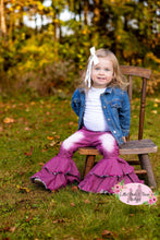 Load image into Gallery viewer, Wine Double Wide Denim Belles
