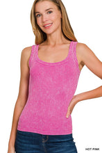 Load image into Gallery viewer, Zenana Ladies Washed Ribbed Tank Top- Brights
