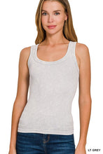 Load image into Gallery viewer, Zenana Ladies Washed Ribbed Tank Top- Neutrals
