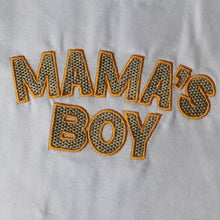 Load image into Gallery viewer, Pre-order RTS from Supplier Olive/White Embroidered MaMa’s Boy Long Sleeve Set
