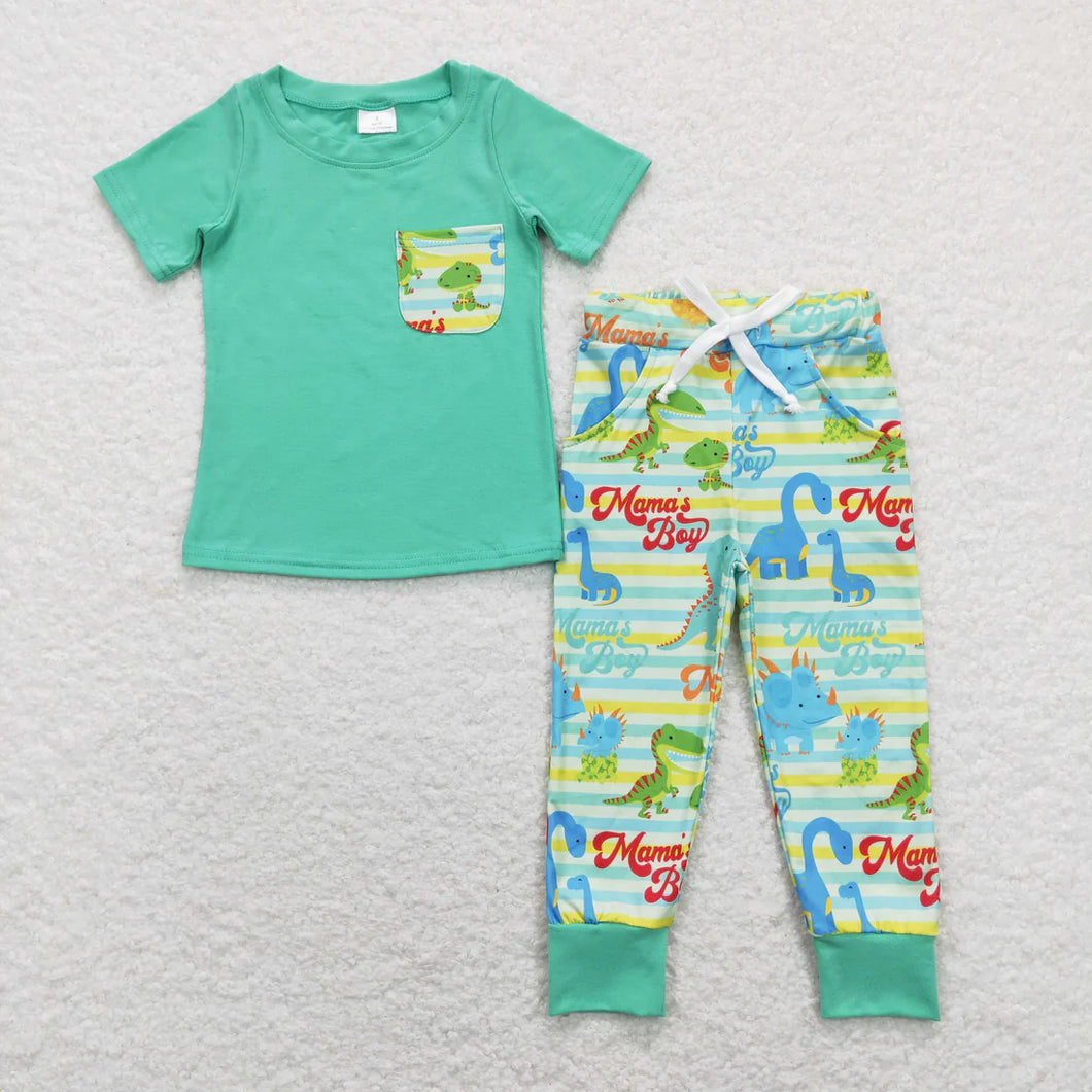 Pre-order RTS from Supplier Mama’s Boy Bright Dino Jogger Set