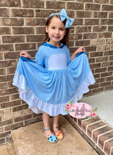 Load image into Gallery viewer, Hooded Twirl Dress - Blue
