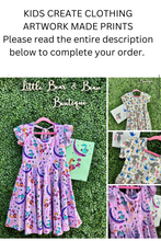 Load image into Gallery viewer, Kids Create Clothing- Artwork Made Prints
