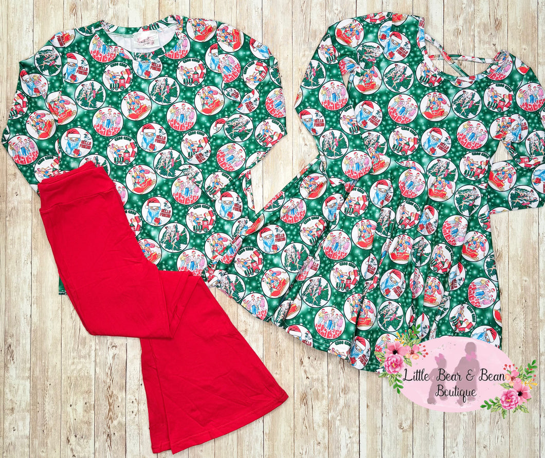 K - Pop Christmas Flare Set / Dress 12/14 Set K - Pop Christmas Flare Set / Dress 12/14 Set
