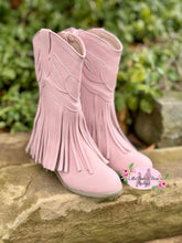 Load image into Gallery viewer, Blush Fringe Cowgirl Boots
