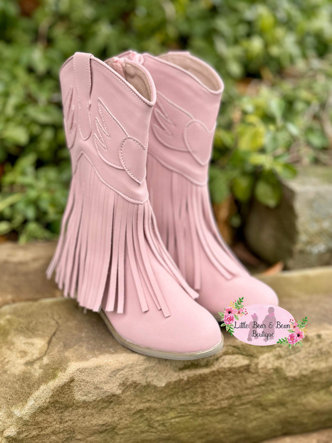 Blush Fringe Cowgirl Boots