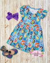 Load image into Gallery viewer, Galaxy Princess Flutter Sleeve Dress
