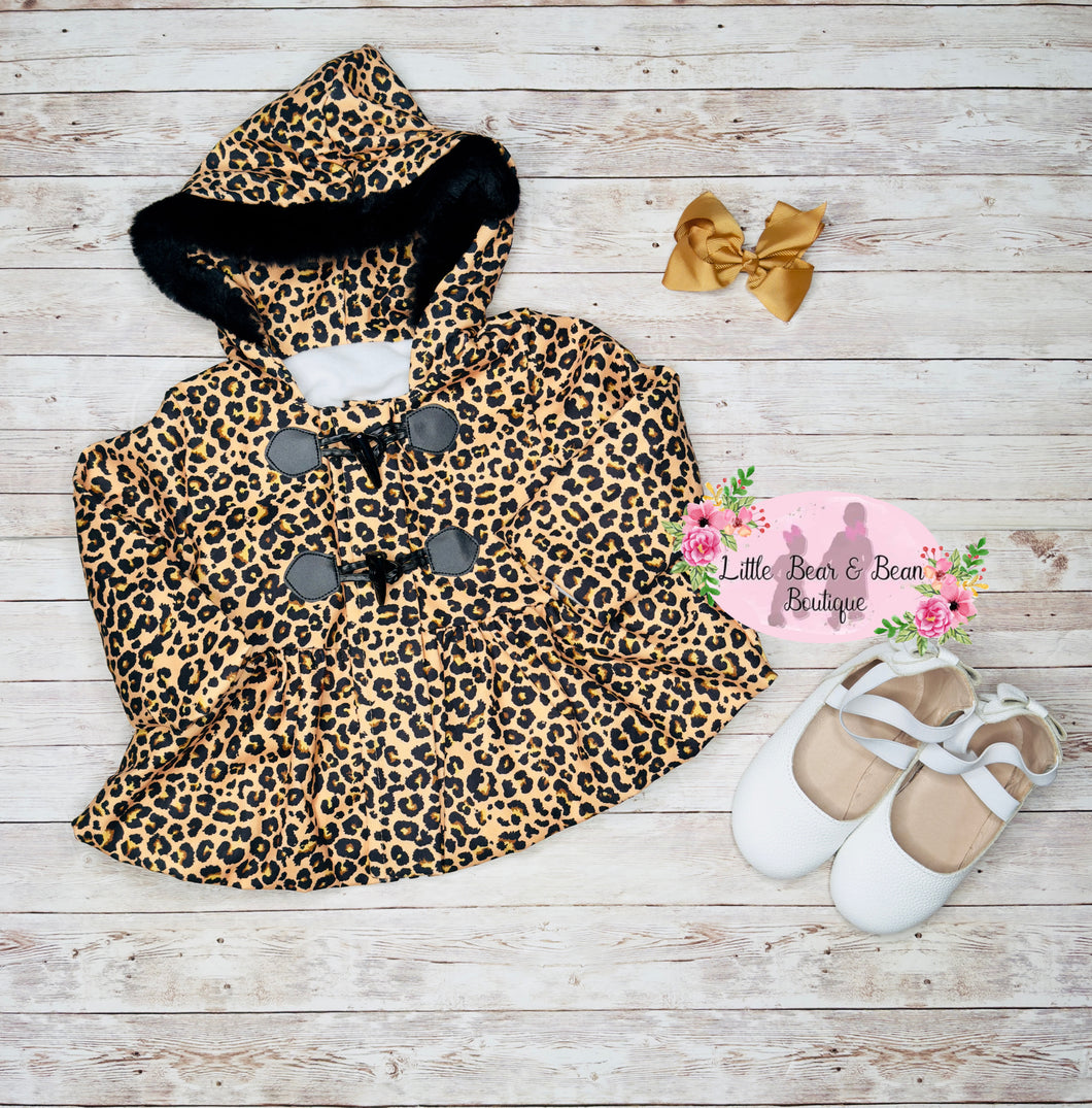 Leopard Sherpa Coat