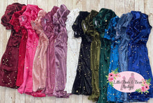 Load image into Gallery viewer, Velvet Star Short Sleeve Dress -Blush
