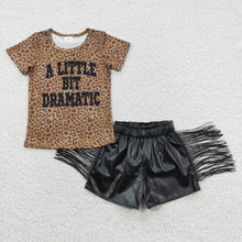 Load image into Gallery viewer, Pre-order RTS from Supplier Faux Leather Fringe Dramatic Shorts Set
