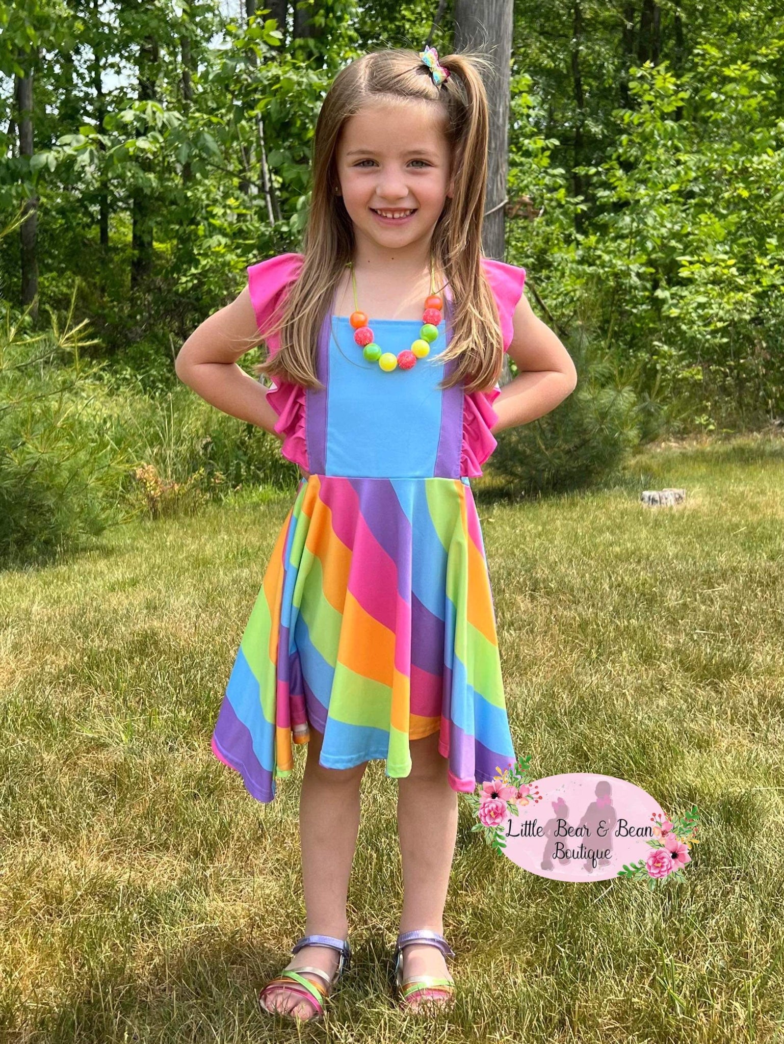 rainbow neon dress Neon Glow Pastel Rainbow Tulle Birthday Dress