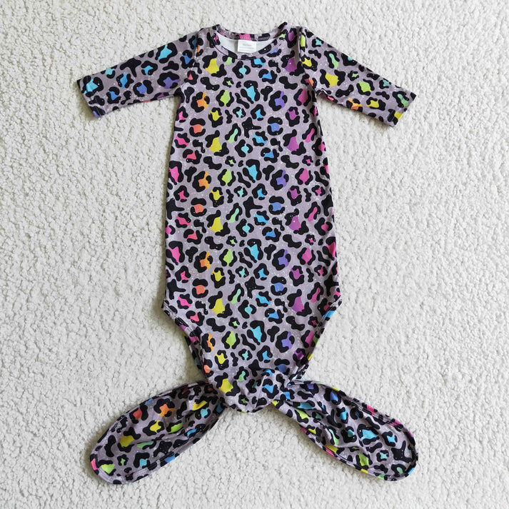 Pre-order RTS from Supplier Rainbow Cheetah Baby Gown