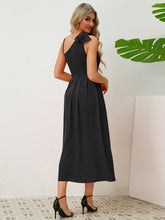 Load image into Gallery viewer, Bow Asymmetrical Neck Sleeveless Dress
