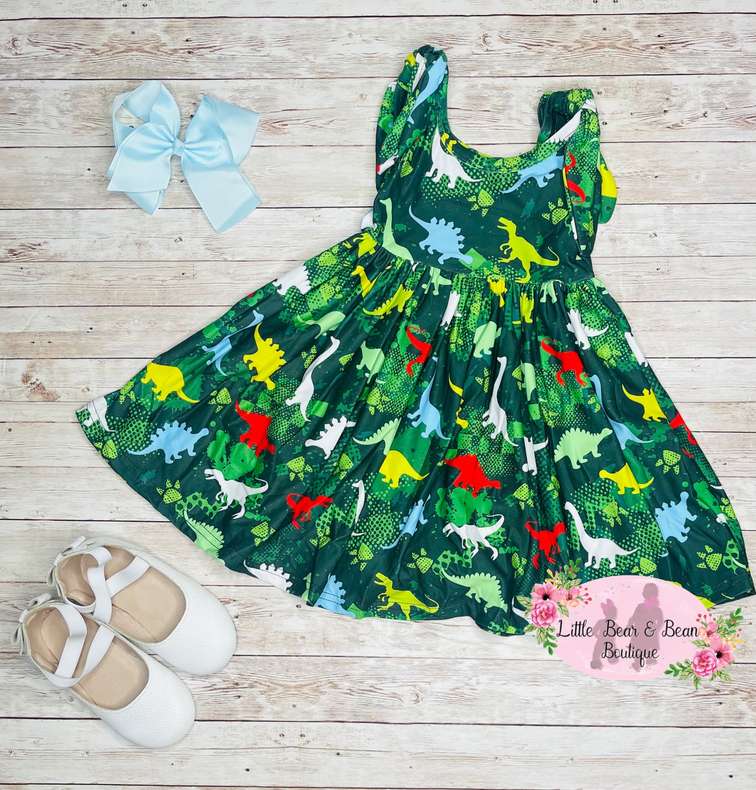 green dinosaur hoodie dress Black & Green Ombre Dino Hoodie main image 1