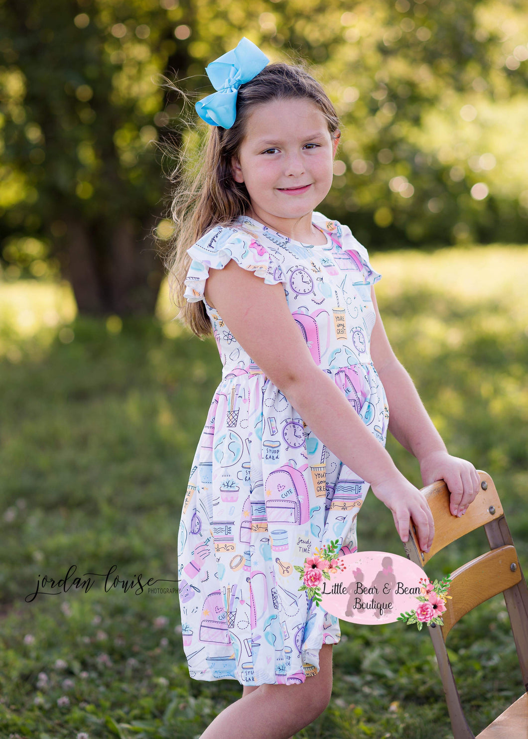 Pastel School Print Dress