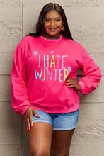 Load image into Gallery viewer, Simply Love Full Size I HATE WINTER Dropped Shoulder Sweatshirt
