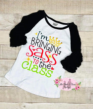 Load image into Gallery viewer, I’m Bringing The Sass To The Class Ruffle Long Sleeve
