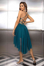 Load image into Gallery viewer, Sequin Spaghetti Strap High-Low Dress
