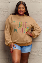 Load image into Gallery viewer, Simply Love Full Size I HATE WINTER Dropped Shoulder Sweatshirt
