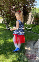 Load image into Gallery viewer, Red Tulle Sparkle Stars Bummie Set
