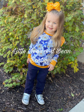 Load image into Gallery viewer, Mustard and Navy Zinnia Jogger Set
