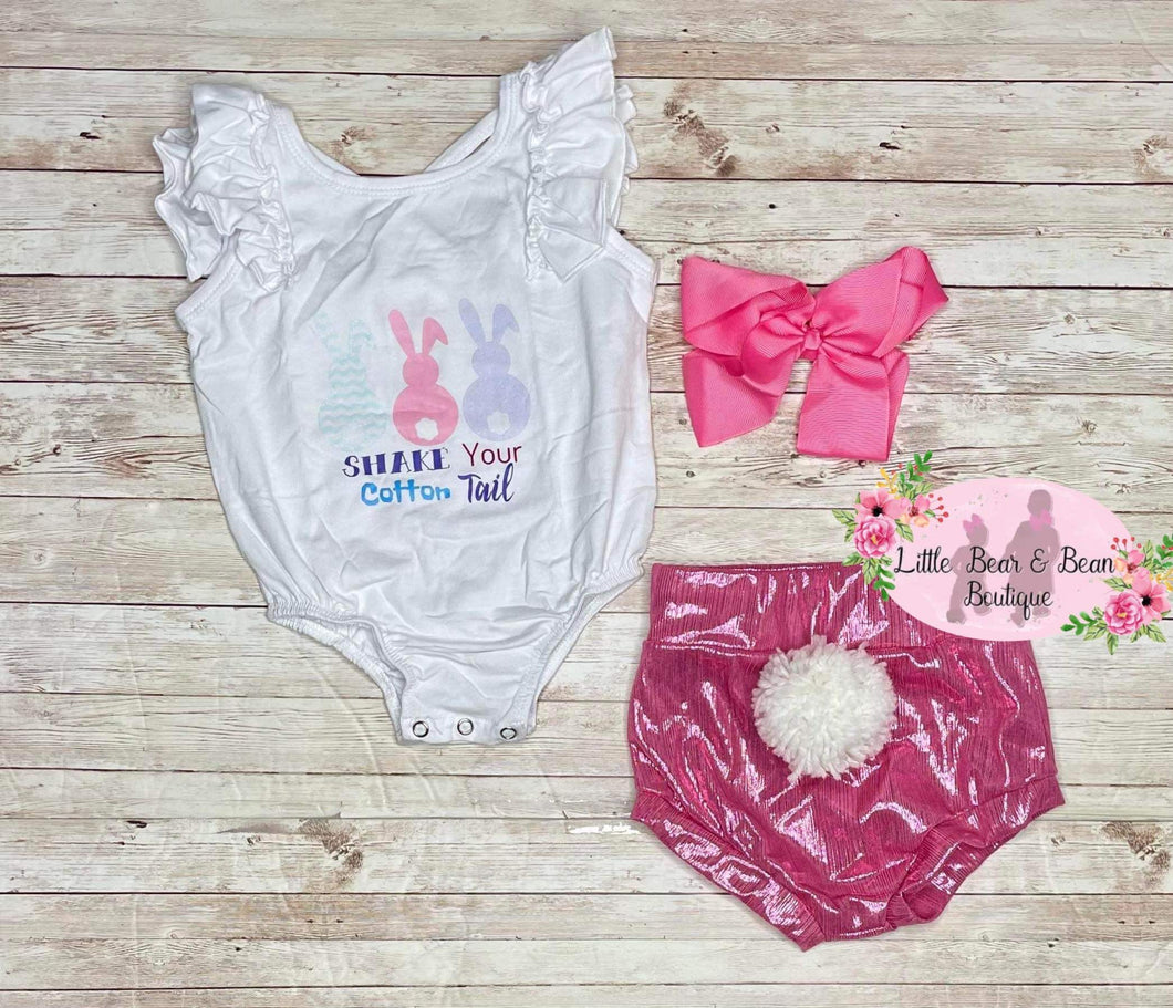 Shake Your Cotton Tail Bunny Bummie Set (Removable Tail!)