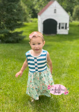 Load image into Gallery viewer, Sage Floral Striped Dress
