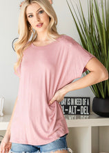 Load image into Gallery viewer, Ladies Pink Keyhole Top
