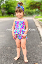 Load image into Gallery viewer, Rainbow Mermaid 2pc Swim Suit
