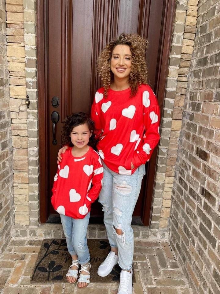 Mommy and Me Long Sleeve Heart Top
