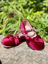 Load image into Gallery viewer, Wine Knot Ballerina Shoes
