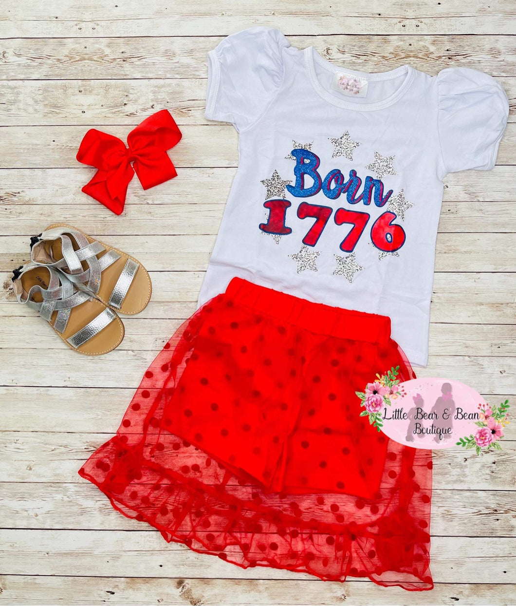 Born 1776 Twirl Skirted Set