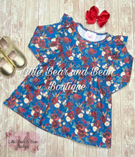 Load image into Gallery viewer, Deep Blue Rose Floral Dress
