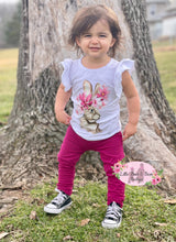 Load image into Gallery viewer, Magenta Floral Bunny Set (w/ removable tail)
